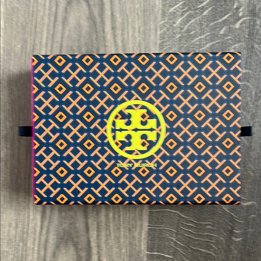 Tory Burch Geometric Pattern Box in Orange and Yellow